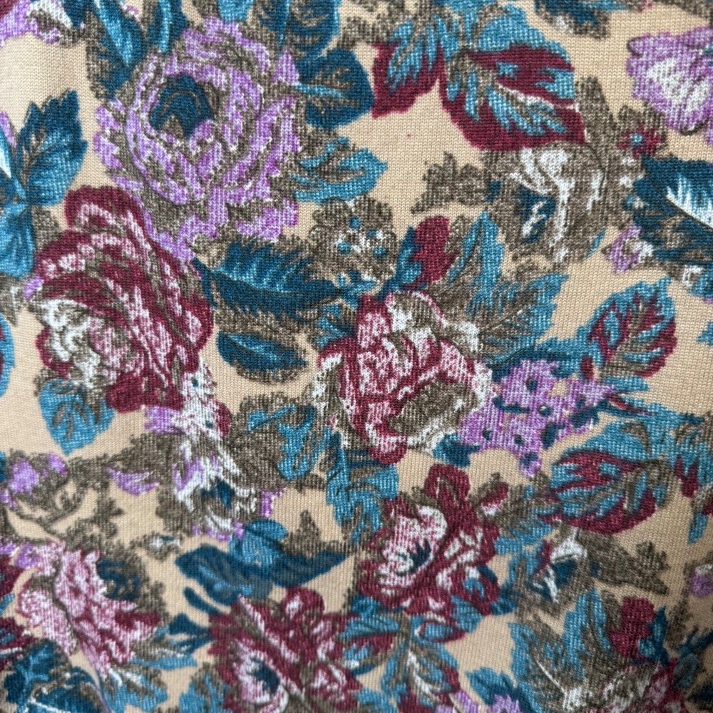Entro Floral Print Crewneck Sweater Women Size‎ S Bow Sleeve - Picture 4 of 7